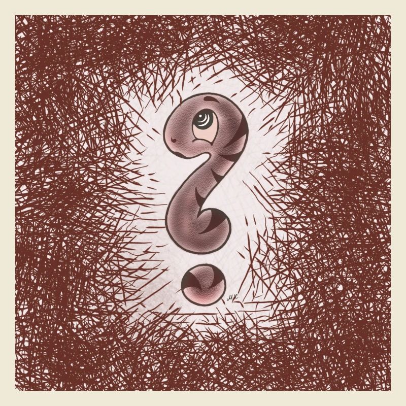 Cute Question Mark Snake Brown