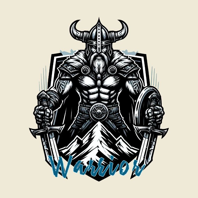 Berserker Wikinger, Warrior Schriftzug V2