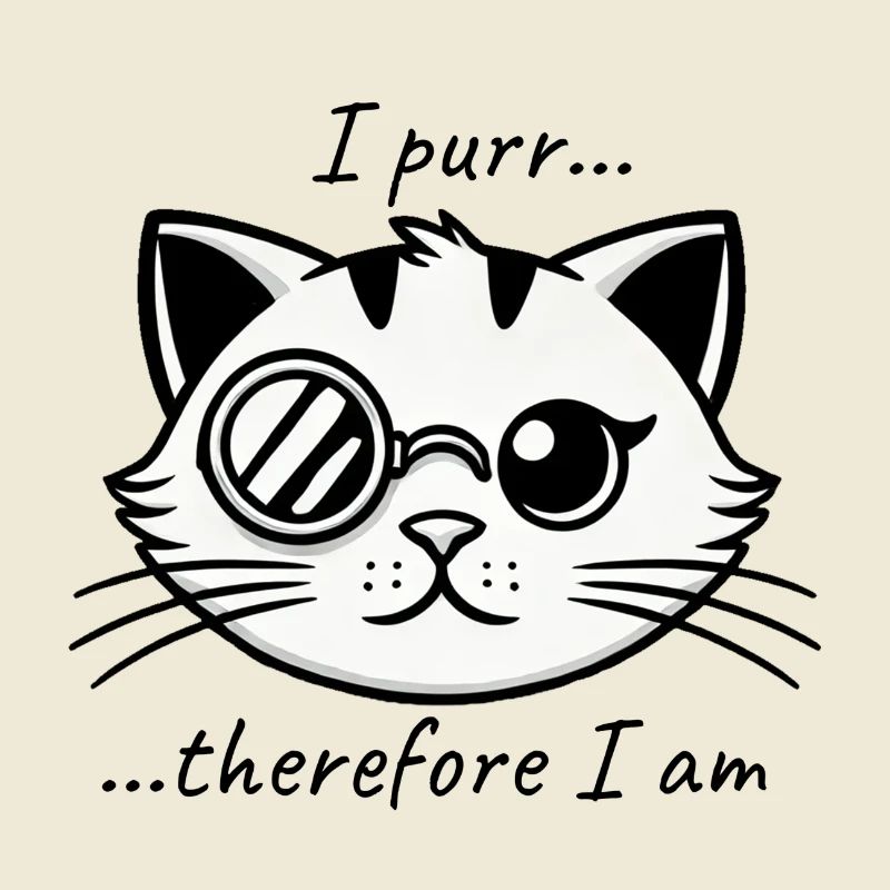 Ich schnurre, also bin ich - Philosoph Katzendesign