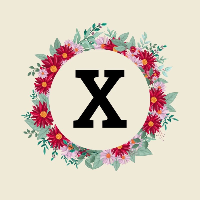 Buchstabe x Blumenkrone