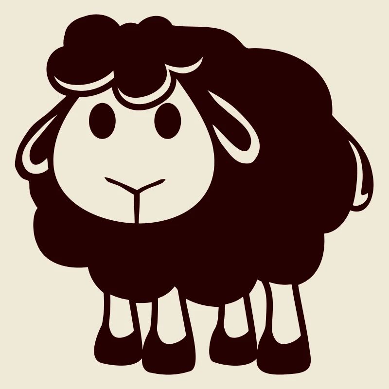 Black Sheep Small Cute Cute Lamb Cool Comic