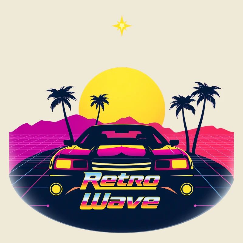 “Retro Wave” Sunset Graphic