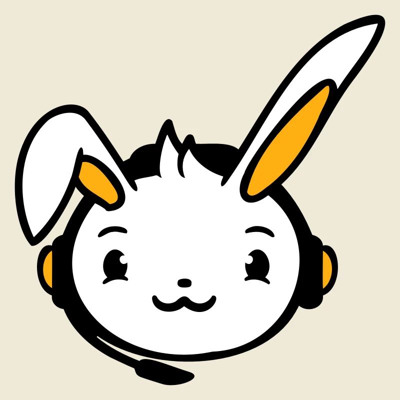 Hase spielt Konsole Headset Gamer Nerd Kopfhörer