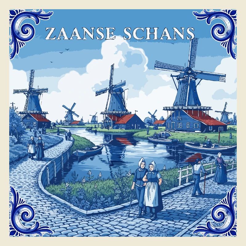 Zaanse Schans bleu de Delft