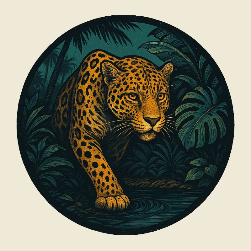 Jaguar im tropischen Dschungel