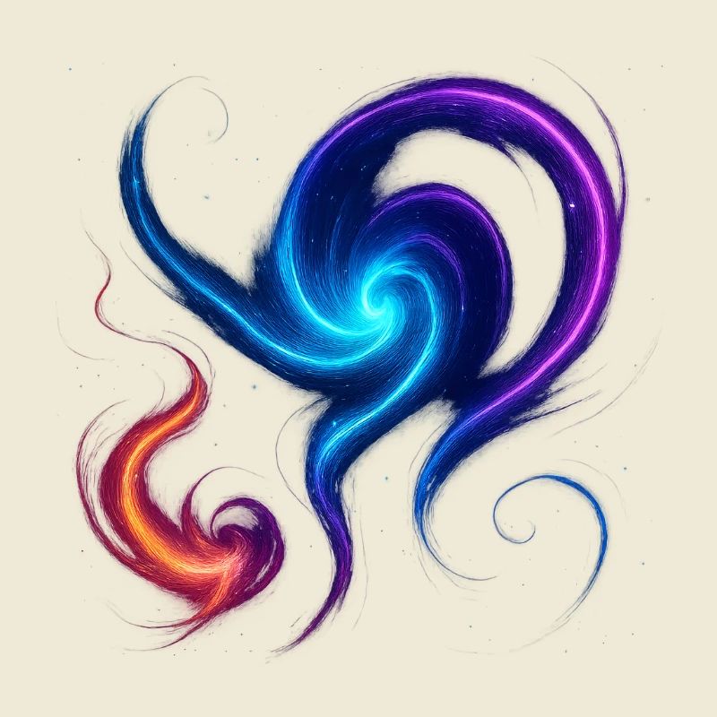 Cosmic Flow – eine Sammlung von lebendigen, galaktischen en