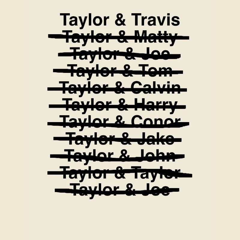 Taylor & Travis (Black Text)