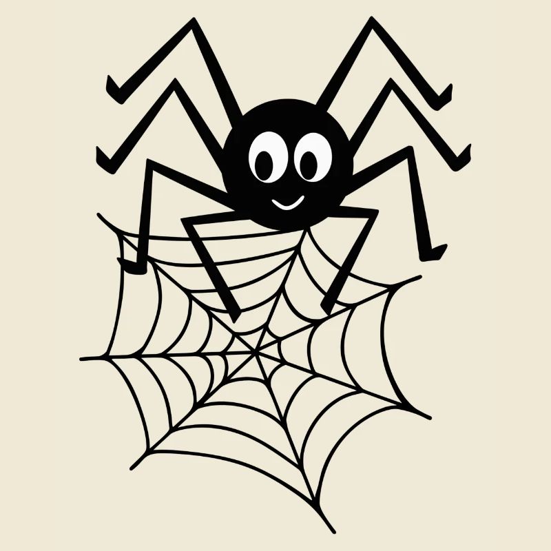 Spinne mit Netz