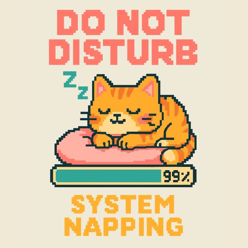 Sieste pour chat - Ne pas déranger - Sommeil du système