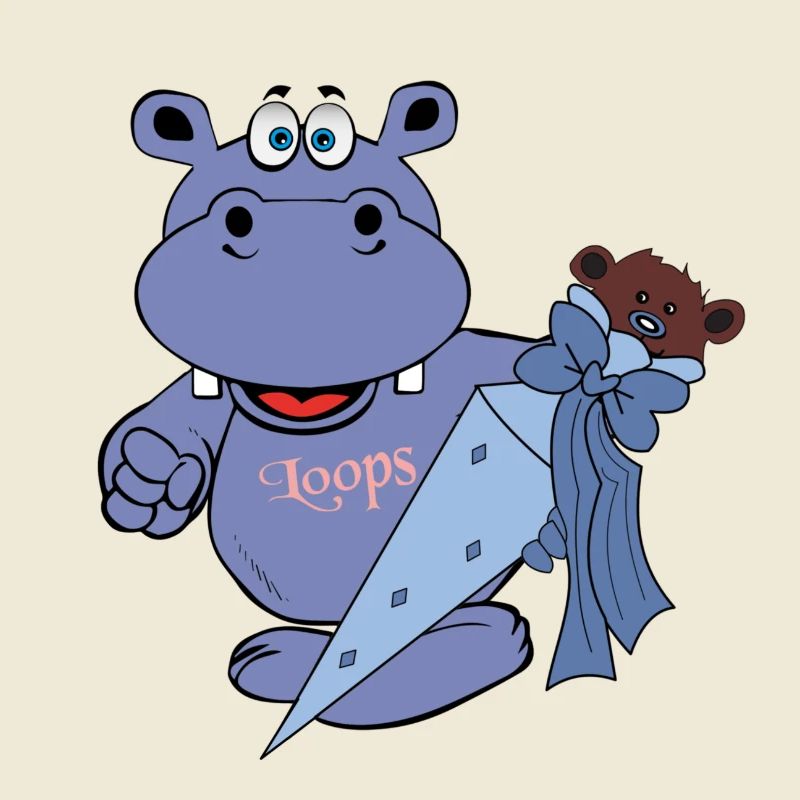 hippo nilpferd einschulung einschulungstüte schule