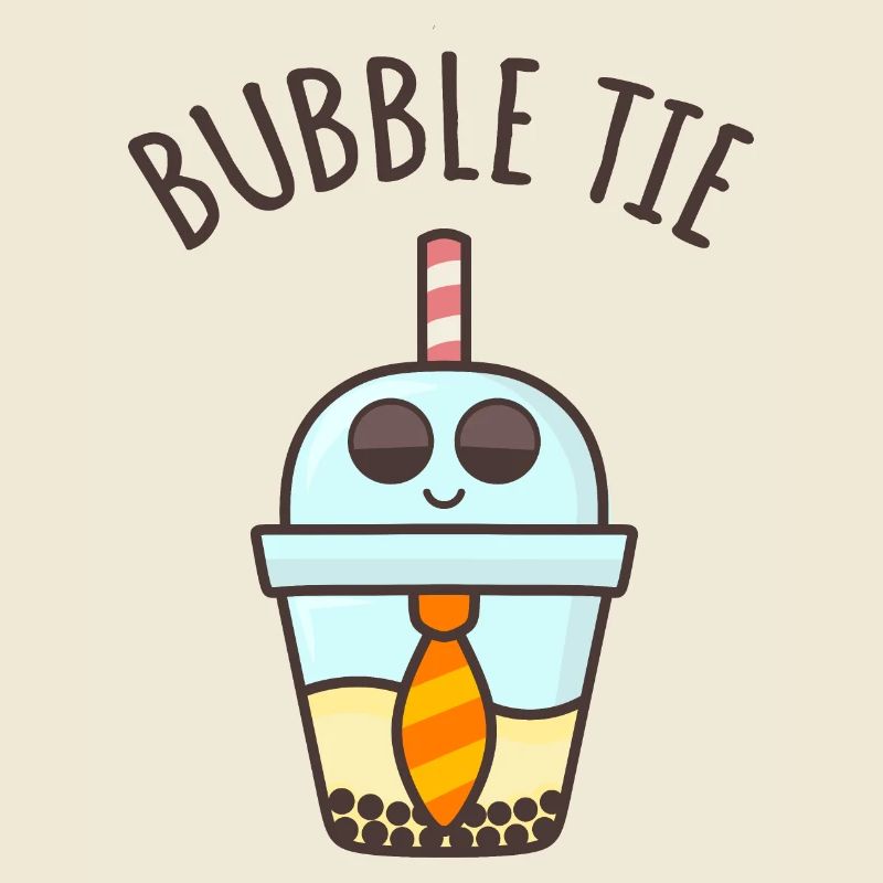 Bubble Tie, Bubble Tea + Tie Pun