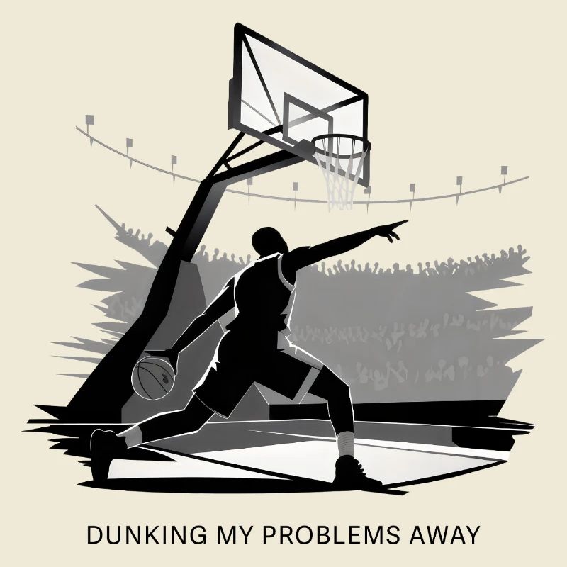 Dunking My Problems Away Basketball