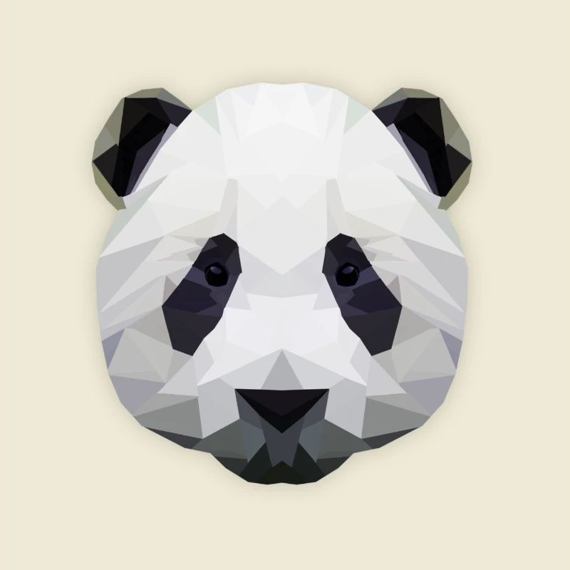 LowPoly "tête de panda"