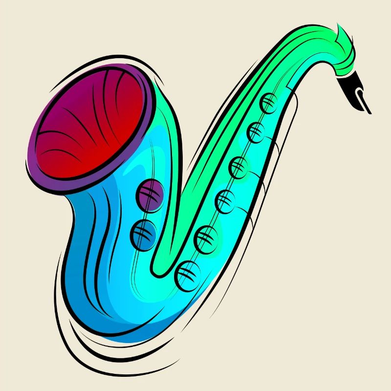 buntes Saxofon / Saxofon