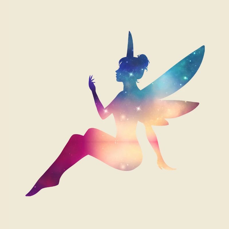 Elf fairy rainbow mythical creature colorful magic