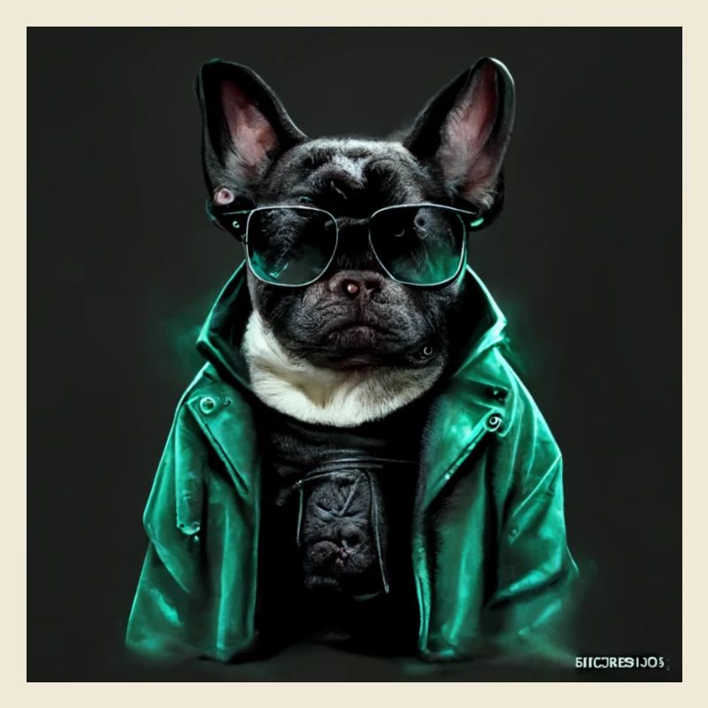Conception du bouledogue français « Cool Guy ».