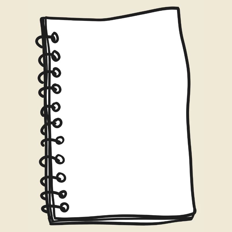 Dessin de bannière de carnet de notes