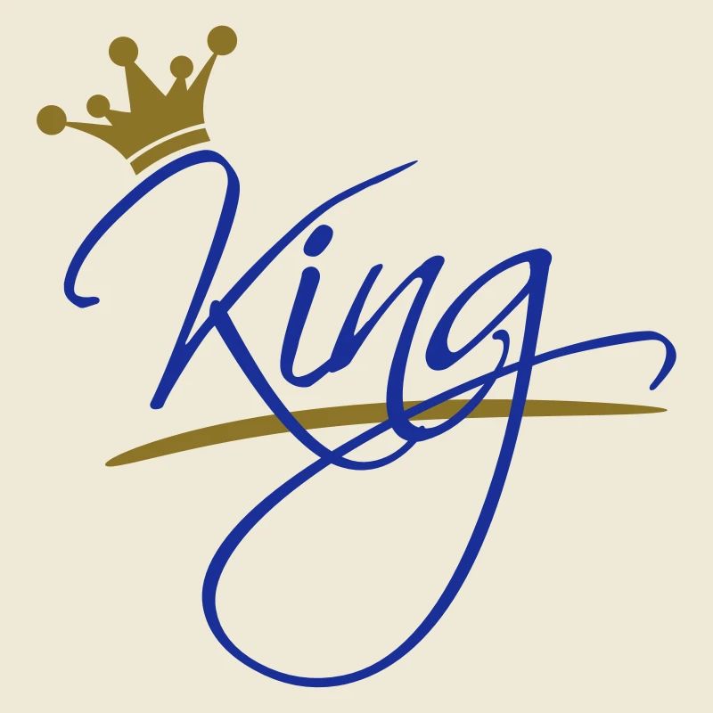 la conception de la couronne roi textlogo refroidi