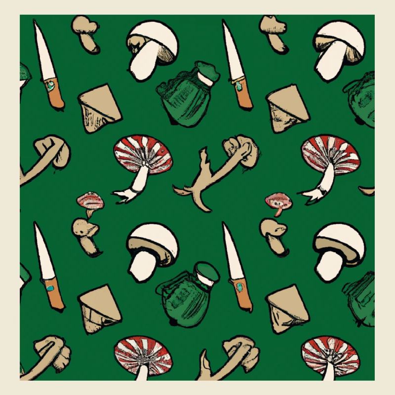 Pattern with mushrooms