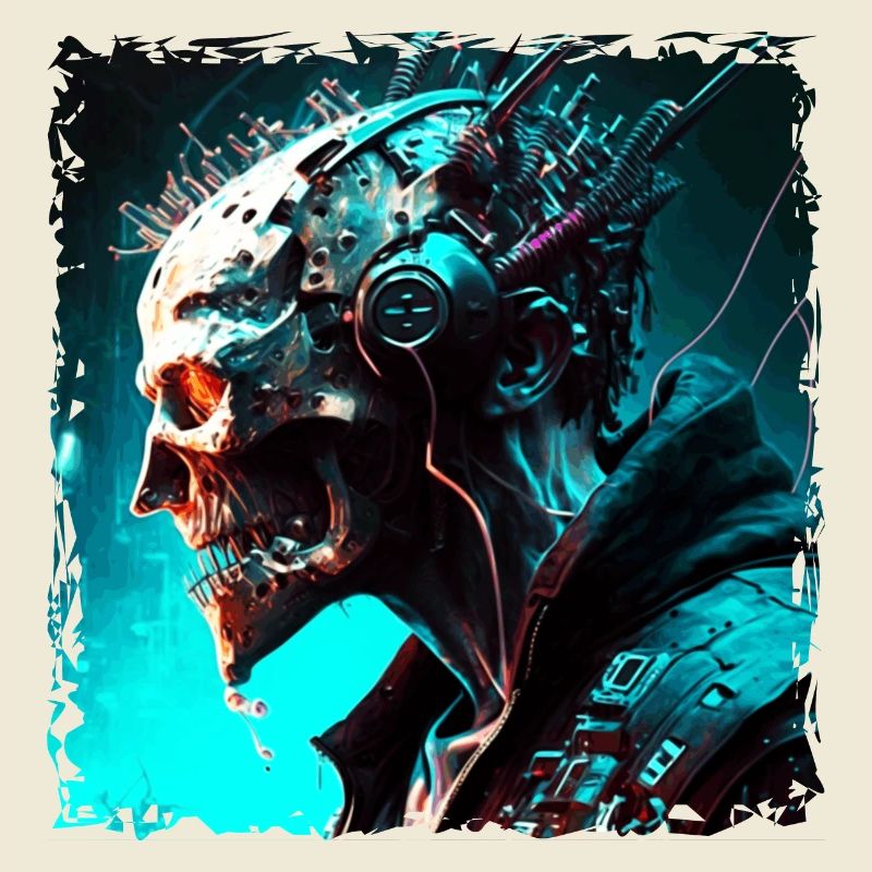 Cyborg oder Monster als Cyber Android der Zukunft