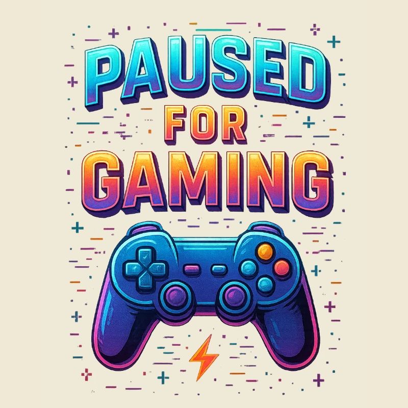 Gaming Vector Pixel Art – Paused for Gaming