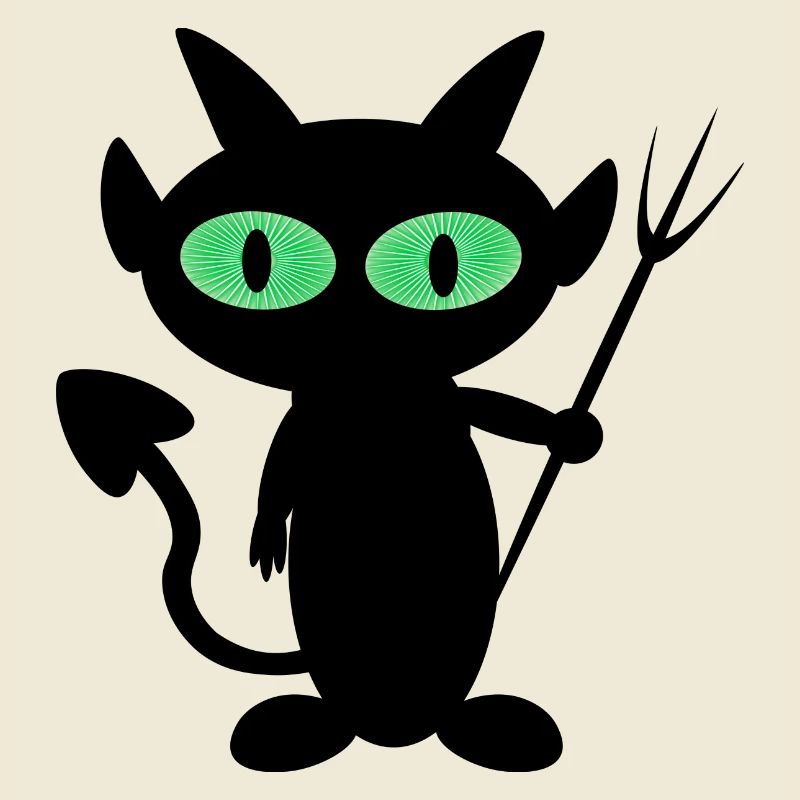 Devilish T-shirt little devil with psycho eyes