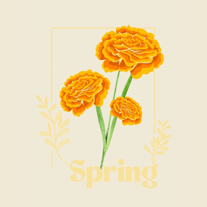 Spring Blumen Orange