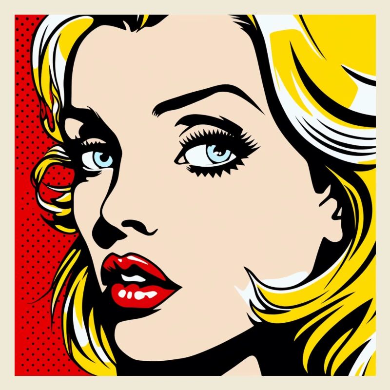 Artwork: "Comic Queen" in pop art style