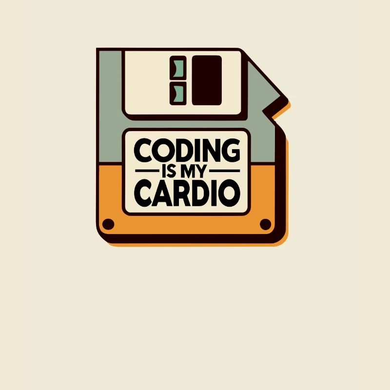 Coding Is My Cardio | Retro Hacker-Stil