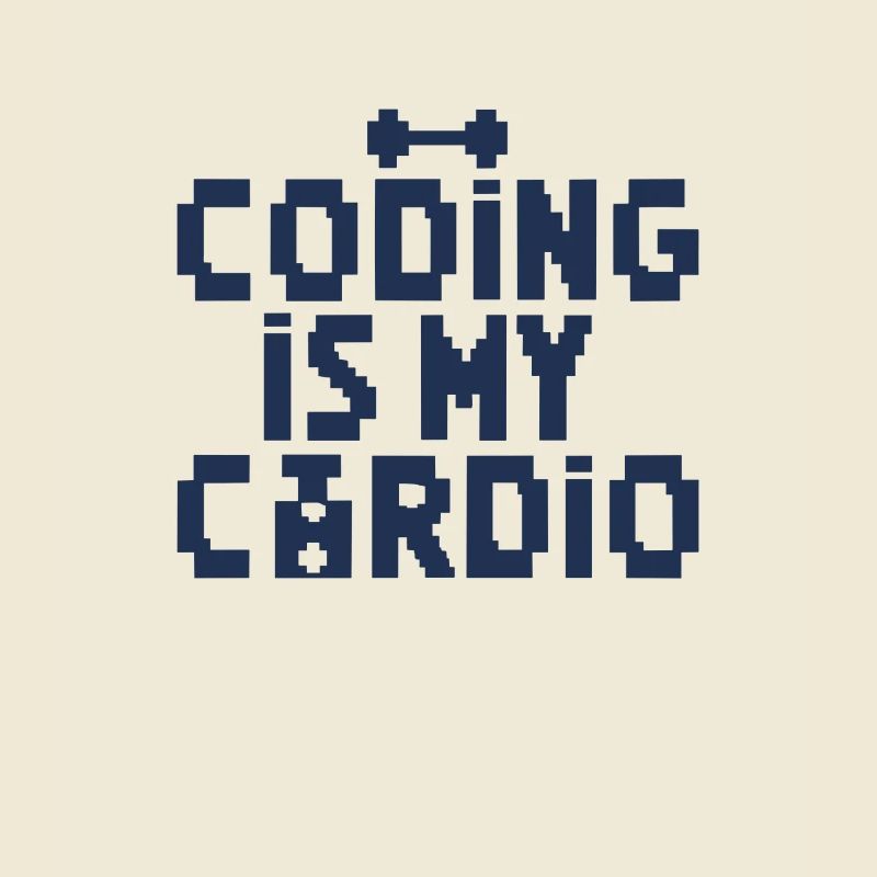 Coding Is My Cardio | 8-bit Retro Programmierer