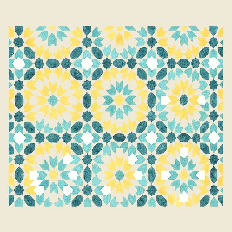 Persian Tile Pattern – Blue & Gold