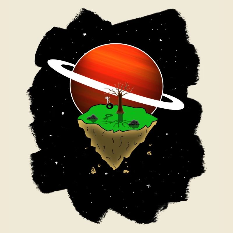 Floating in space