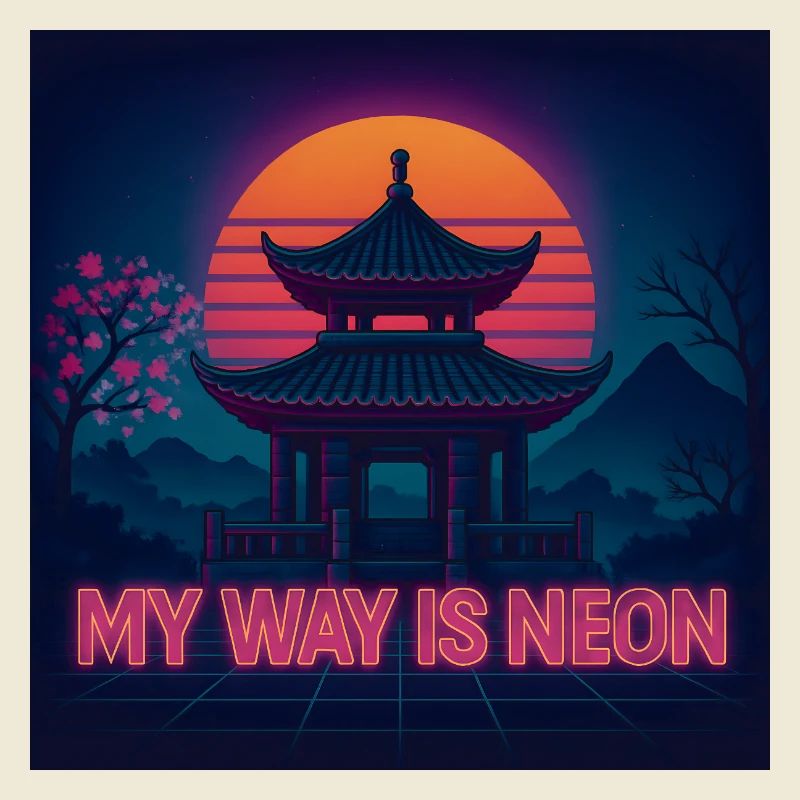 My Way Is Neon – Déclaration rétro avec temple