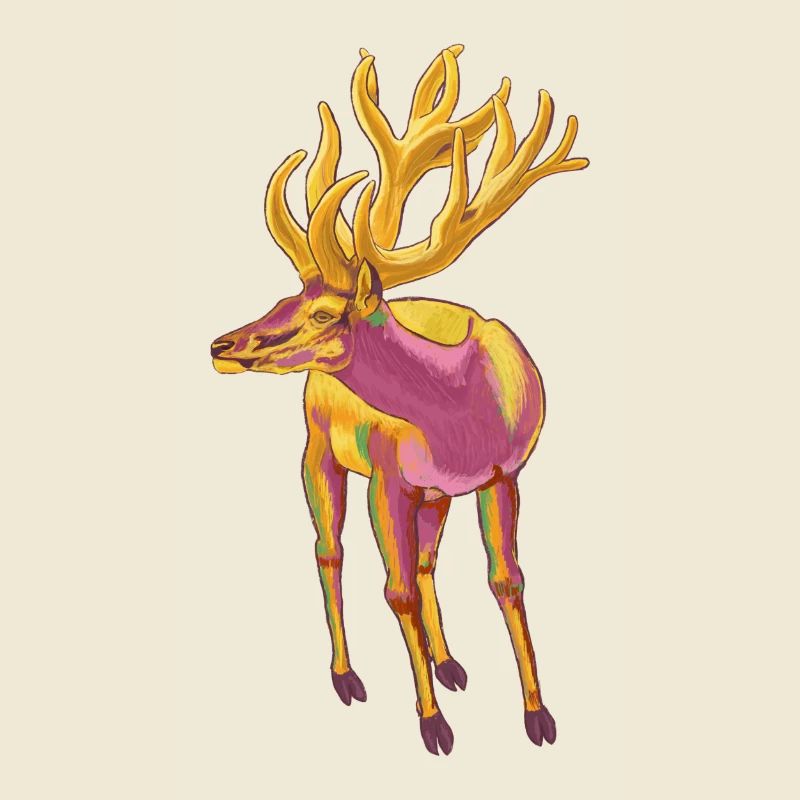 colored deer