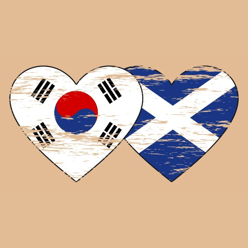 Corée du Sud Ecosse Drapeau Utilisé