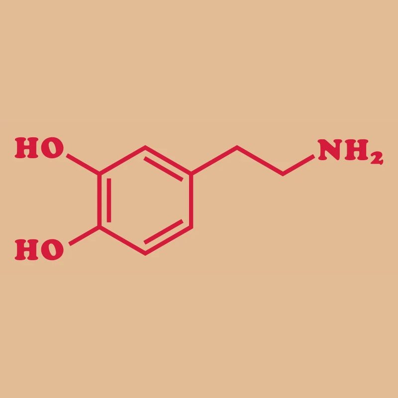 Formule chimique moléculaire de dopamine