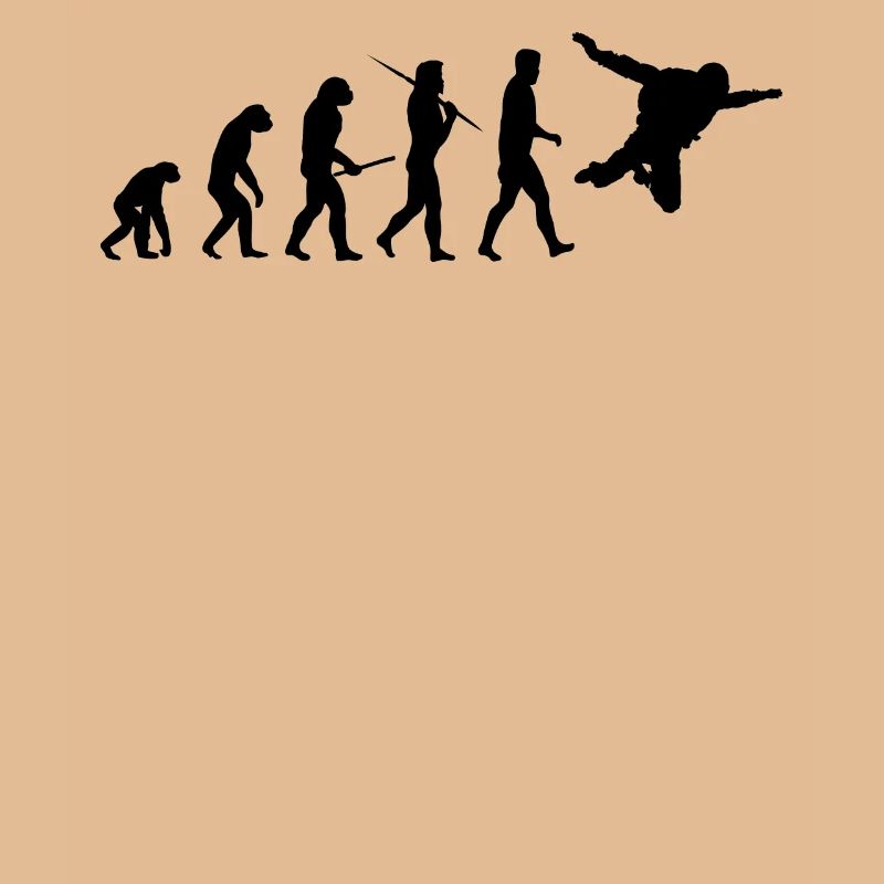 Human Evolution Parachuting Parachute cadeau