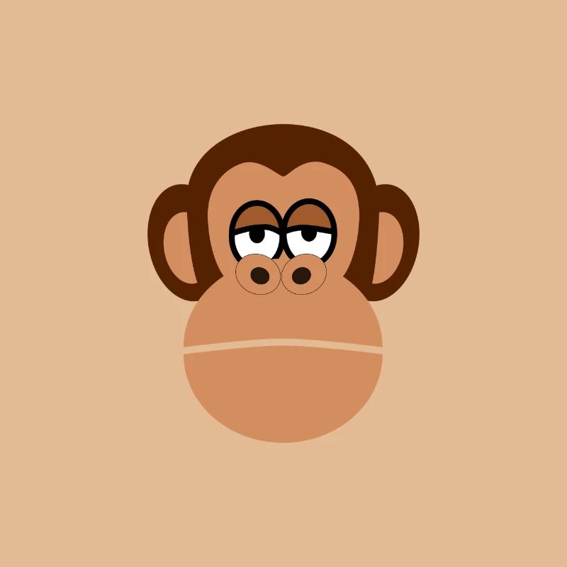 Funny Monkey Head - Monkey - Monkey - Monkeys