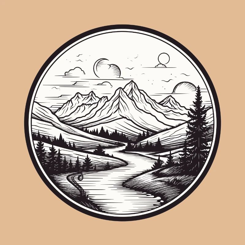 Landschaft Emblem