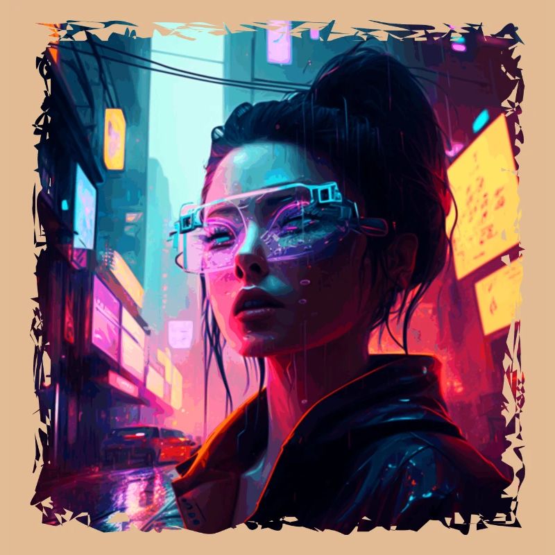 Punk hacker in high-tech cyberspace