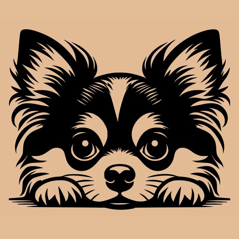 Conception vectorielle de chihuahua couché