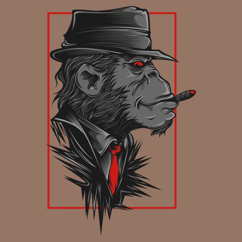 Affe Mit Hut Und Kravatte