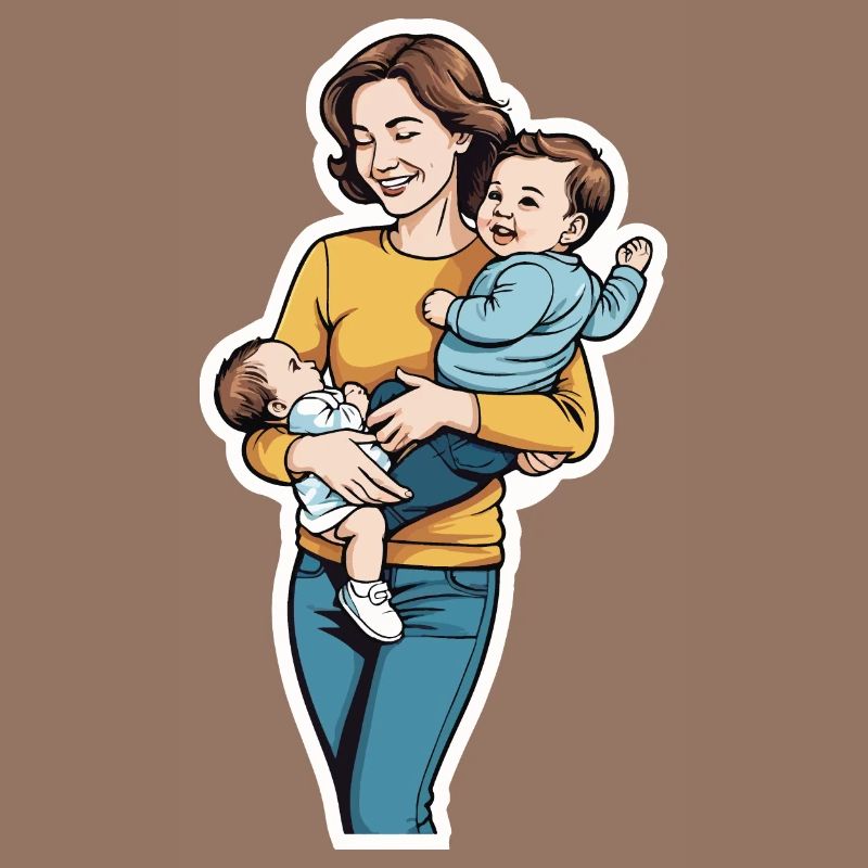 Mama mit Kindern