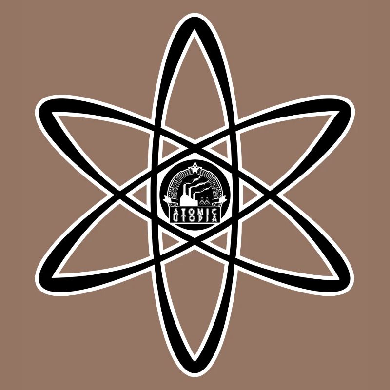 Atomic Utopia - Atom Emblem in Black