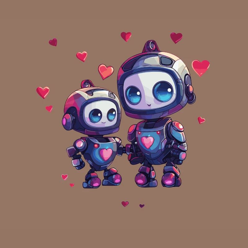 Mère robot avec conception d’enfant
