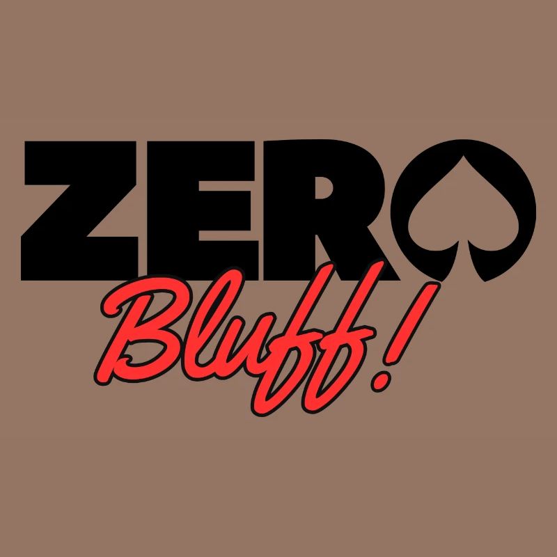 Poker-Zero Bluff Schwarz