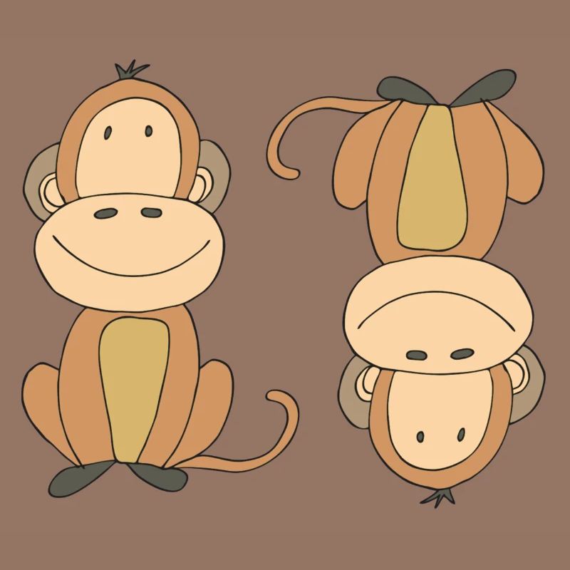 Monkey upside down