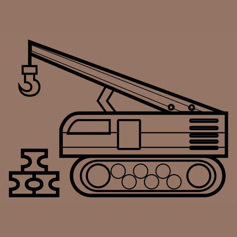 Crane for coloring Crane driver gift