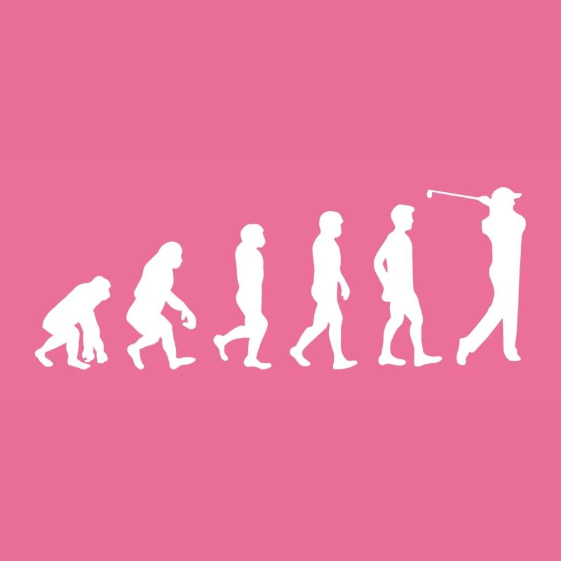 Golfer Golf Evolution Entwicklung Golfschläger