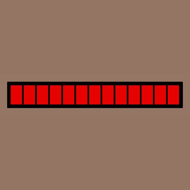 Rechteckige Ladeleiste Schwarz Rot (100%)